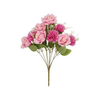 RAMO CRISANTEMO-ROSAS (A) X 9-45 CM FUCSIA