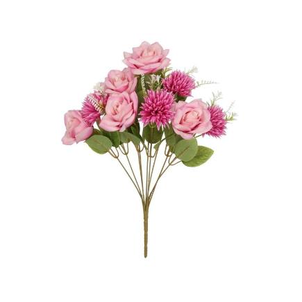 RAMO CRISANTEMO-ROSAS (A) X 9-45 CM FUCSIA