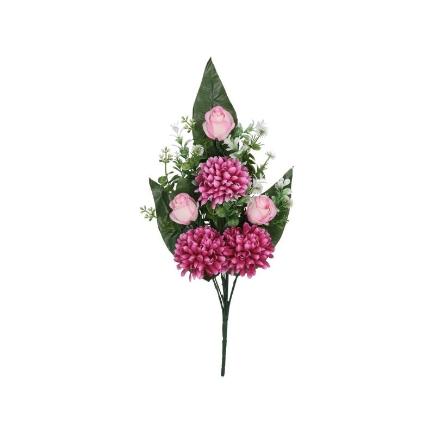CONJUNTO CRISANTEMO MIX X 9-48 CM FUCSIA