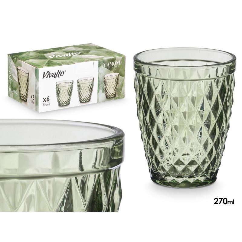 VASO DIAMANTE VERDE 270 ML