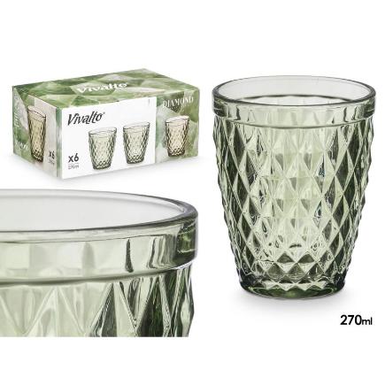 VASO DIAMANTE VERDE 270 ML