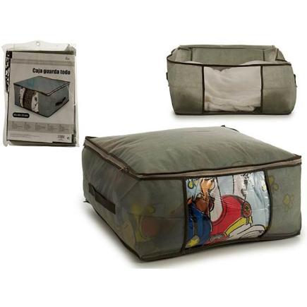 CAJA GUARDA ROPA GRIS 45X45X20CM.