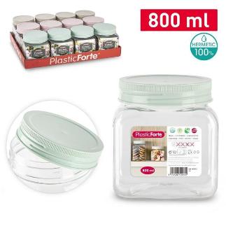 BOTE CLASSIC CUADRADO 800 ML PET SURT VRM