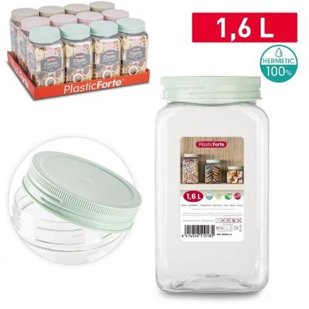 BOTE CLASSIC CUADRADO 1.6 L PET SURT VRM