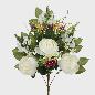 RAMO PEONIA RELLENO FRONTAL X9 52 CM BLANCO