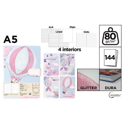 CUADERNO DE NOTAS DECORADO 13.4X19 CM