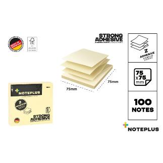 NOTAS ADH AMARILLO 75X75 MM 100H