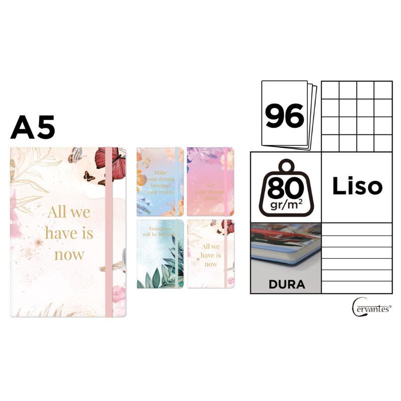 CUADERNO DE NOTAS TAPA FORRADA A5