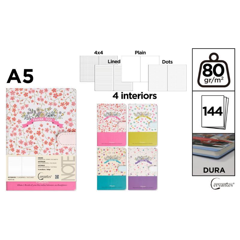 CUADERNO DE NOTAS DECORADO 13.4X19 CM