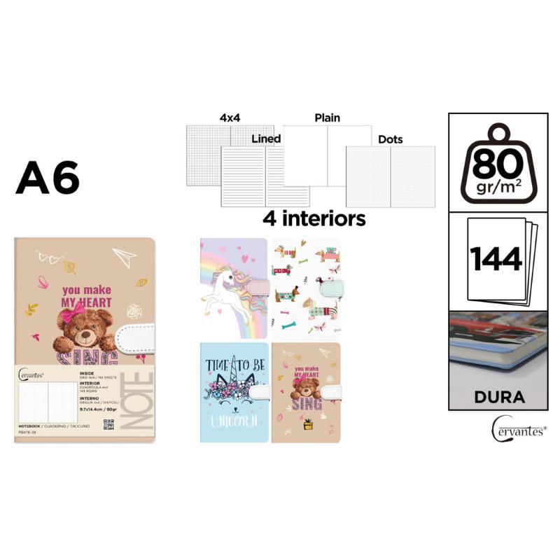 CUADERNO DE NOTAS DECORADO 9.7X14.4 CM