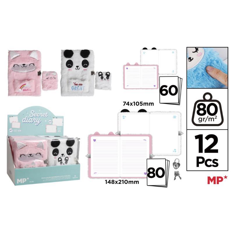 PACK DE 2 LIBRETAS DE PELUCHE CON CANTAD