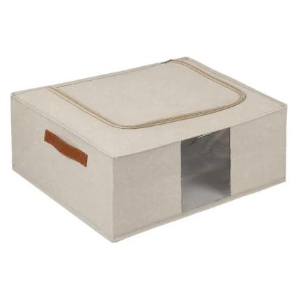 ORGANIZADOR CON VENTANA PLEGABLE BEIGE 53X43X19 CM