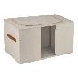 ORGANIZADOR CON VENTANA PLEGABLE BEIGE 51X34X28 CM