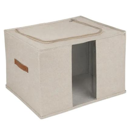 ORGANIZADOR CON VENTANA PLEGABLE BEIGE 50X42X32 CM