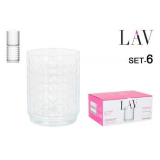 SET 6 VASOS LARGOS APILABLES 500 CC TESSA