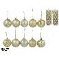TUBO 40 BOLAS NAVIDAD ORO 6CM. SURT.