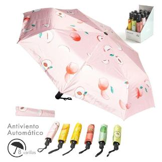 PARAGUAS PLEGABLE AUTO FRUTA SURT/