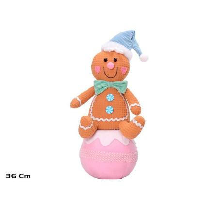 MUÑECO JENGIBRE DECORACION 2 STD 15X15X36 CM CANDY
