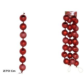 GUIRNALDA BOLAS 2.7 M ROJO AMELIE