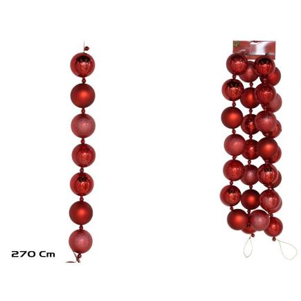 GUIRNALDA BOLAS 2.7 M ROJO AMELIE