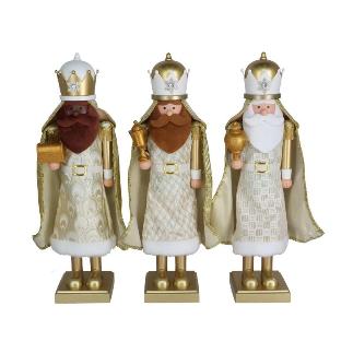 REYES MAGOS 3 SRT GOLD 18X14X63 CM