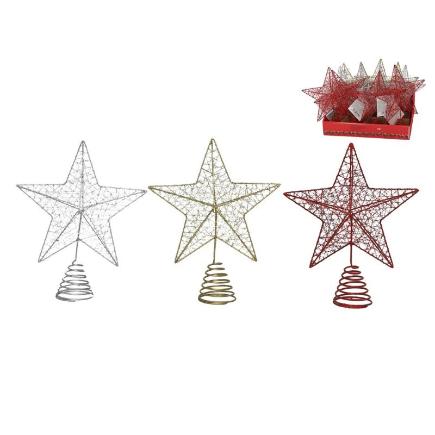 PUNTA PINO ESTRELLA XMAS 3 COLORES STD 20X5X25 CM