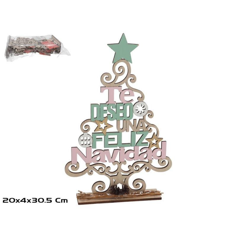 ARBOL FELIZ NAVIDAD 30.5X4X20 CM LUND