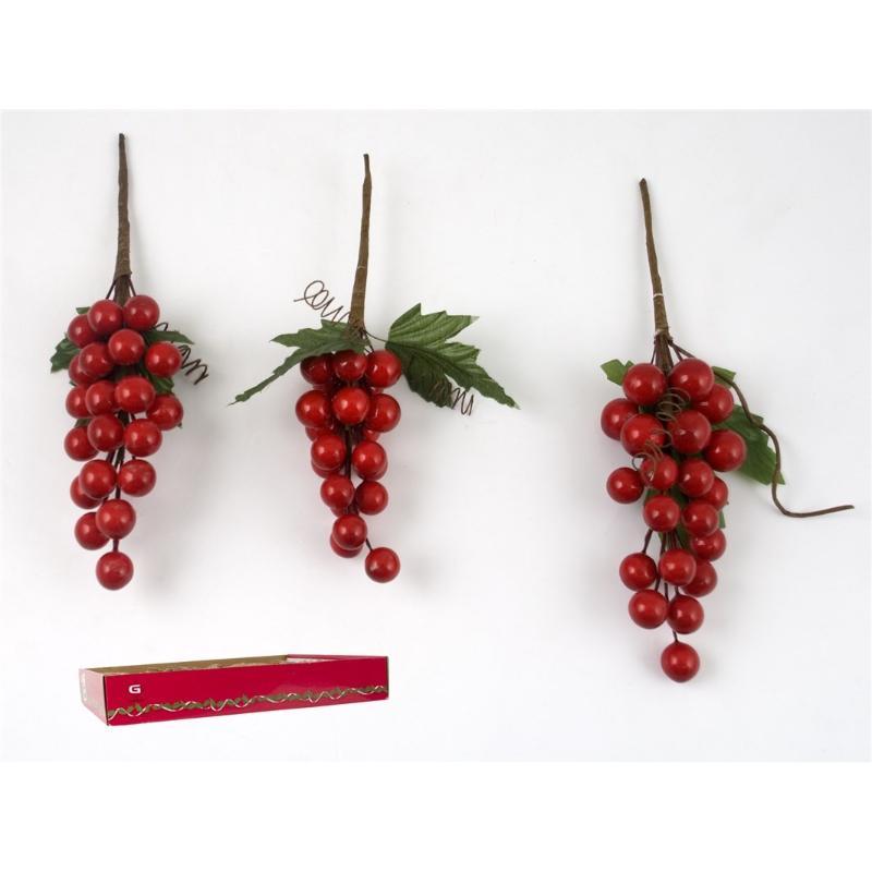 RAMA BOLAS ROJO 3 STD 20 CM