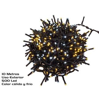 GUIRNALDA EXT 10M 500 LED CALIDA +FRIA