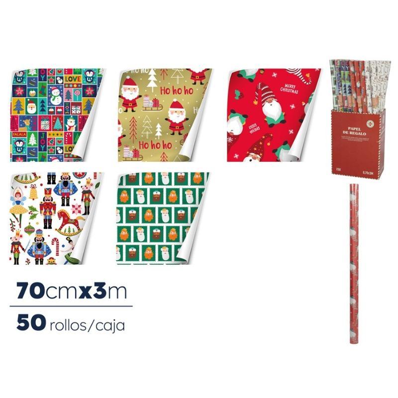 ROLLO PAPEL REGALO XMAS 0.70X3 M