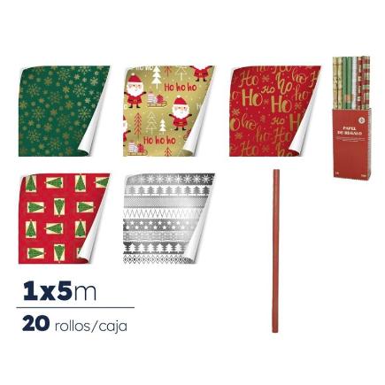 ROLLO PAPEL REGALO XMAS 1X5 M