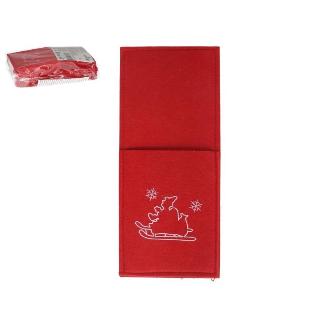 PORTA CUBIERTOS TRINEO 23X10X0.3 CM ROJO