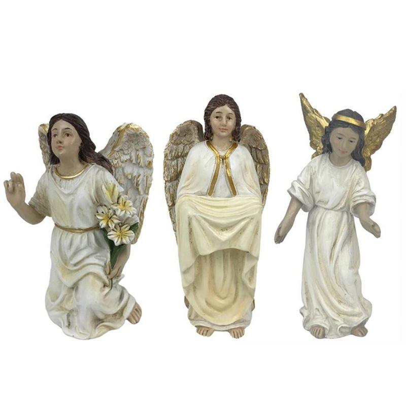SET 3 ANGELES 4.5X4X7.5 CM