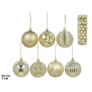 SET 50 BOLAS 7 CM DORADO FAY