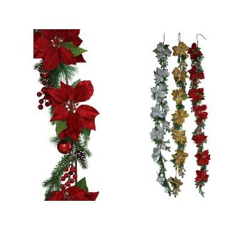 GUIRNALDA FLOR NAVIDAD 3STD 180 CM AMURIN
