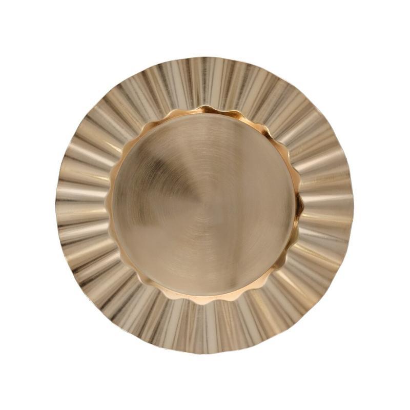 BAJOPLATO 33X33X1.8 CM DORADO KENO