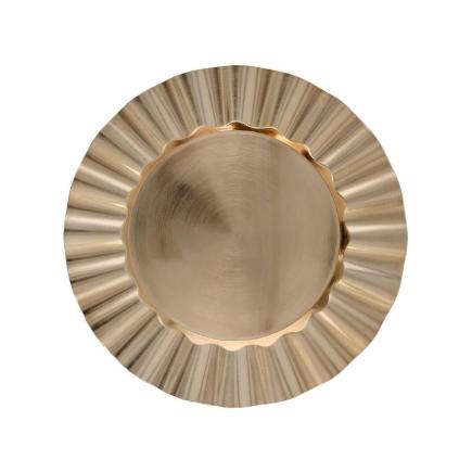 BAJOPLATO 33X33X1.8 CM DORADO KENO