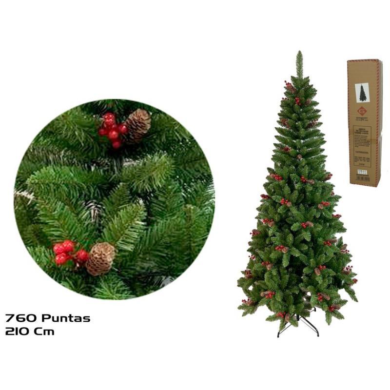 PINO C/PIÑAS Y BAYAS 210 CM 760P VERDE LUREN