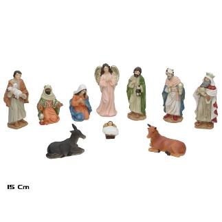 SET 10 PIEZAS BELEN 15 CM NALVID