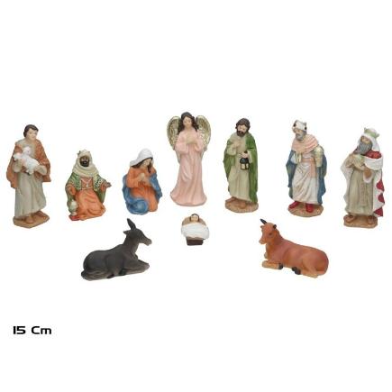 SET 10 PIEZAS BELEN 15 CM NALVID