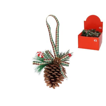 COLGANTE CANDY C/LAZO XMAS 12 CM