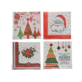 PAQ. 20 SERVILLETAS 33X33 CM 4 SURT DEC. XMAS