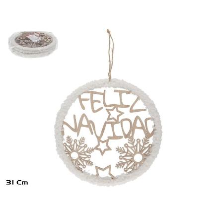 COLGANTE DEC. XMAS C/COPO DE NAVIDAD 31 CM