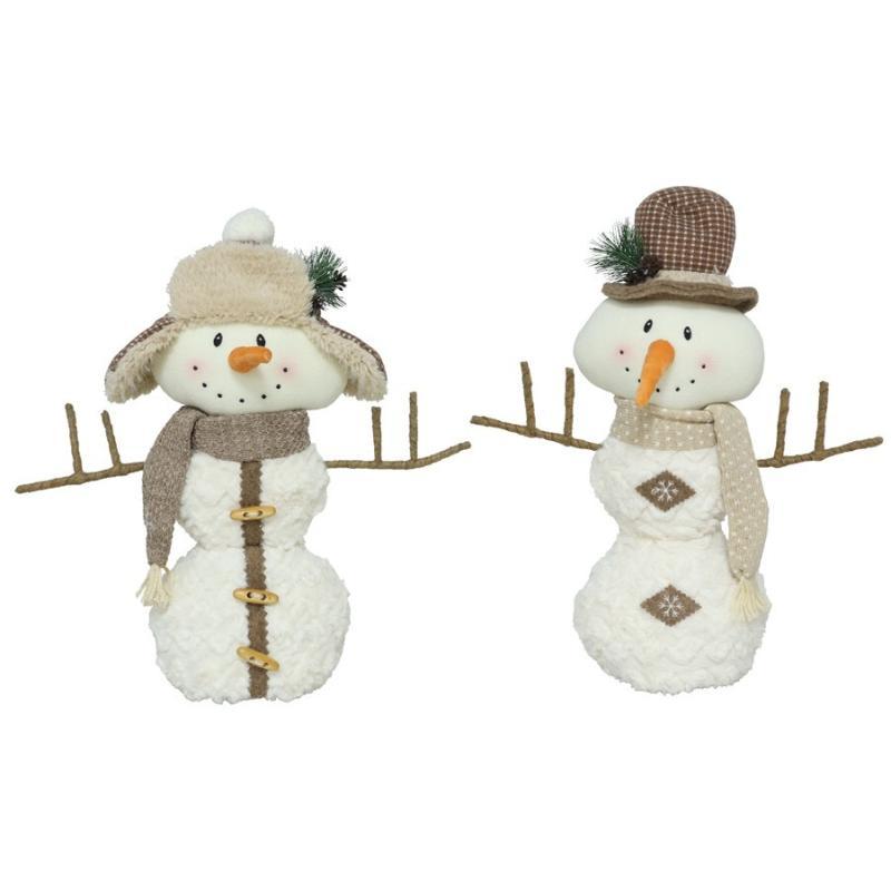 MUÑECO DE NIEVE 2 STD 37X14X44 CM