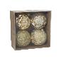 S/4 BOLA NAVIDAD EUMEYN 12 CM DORADA