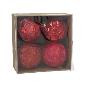 S/4 BOLA NAVIDAD EUMEYN 12 CM ROJA