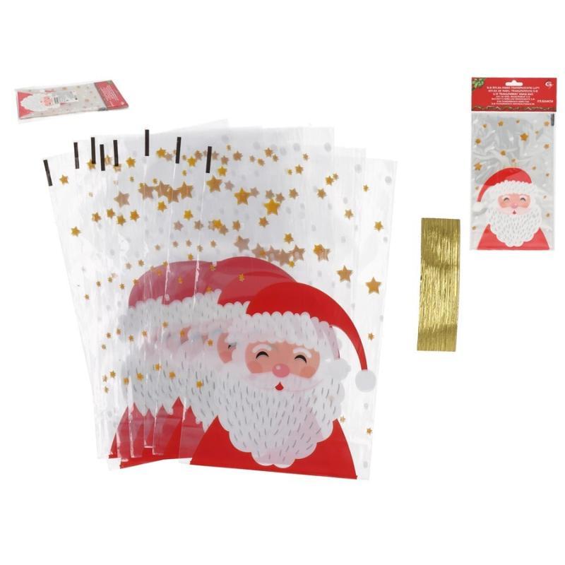 BOLSA XMAS TRANSPARENTE X8 LUPY 23.5X14 CM LOUV