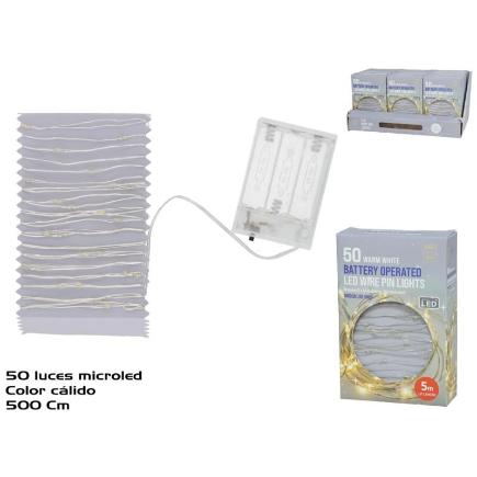 GUIRNALDA MICROLED 5M LUZ CALIDA
