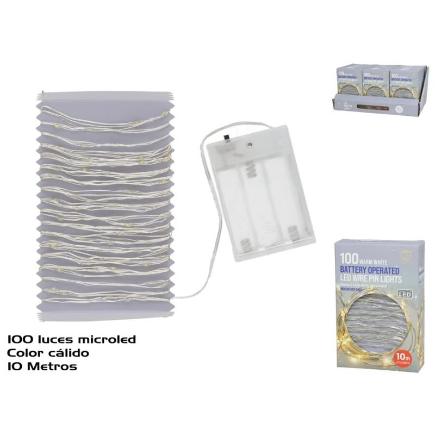 GUIRNALDA MICROLED 10M LUZ CALIDA
