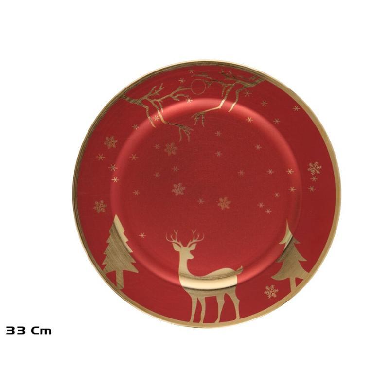 BAJOPLATO MINSK 33 CM ROJO/ORO